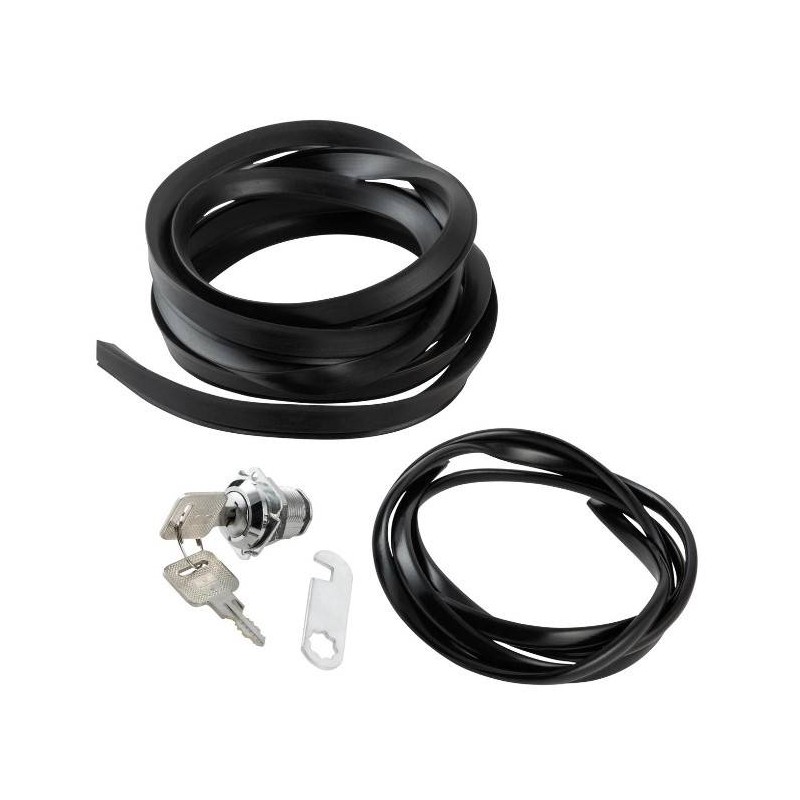 Glovebox Rubber & Lock Kit Bla