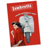 Lambretta poster LD Lady Red