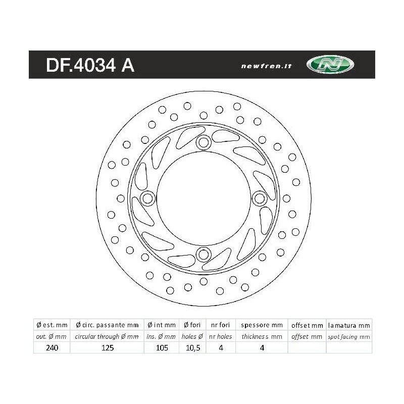 Disc 240mm Honda Foresight