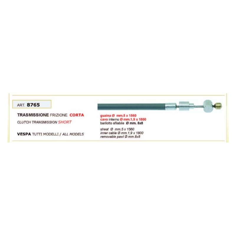 Clutch Cable Vespa Short Type