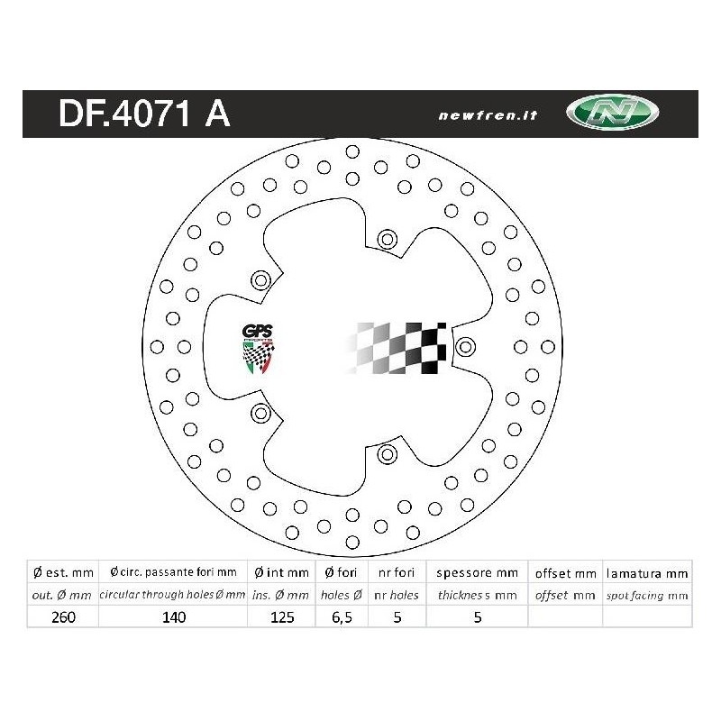 Disc 260mm Nexus/X9 Front