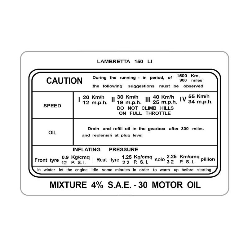 Run In Sticker LI150