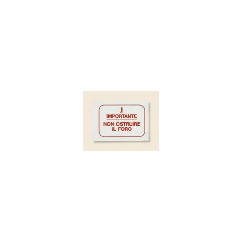 Sticker Do Not Cover Hole