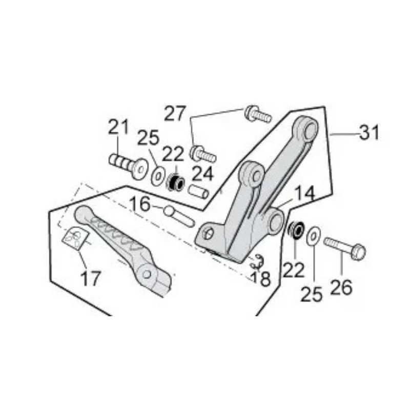 RHR Footrest Support