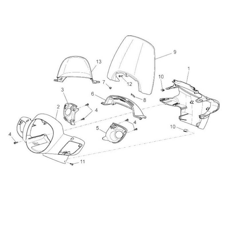 Handlebar Rear Cover Scarabeo