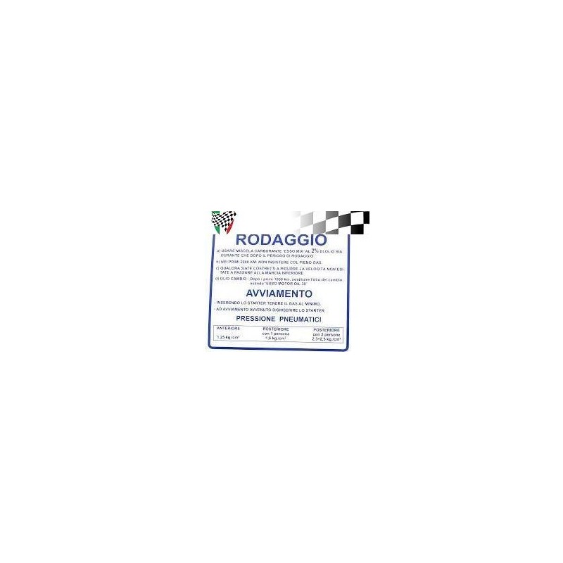 Run In Sticker Blue Small Fram